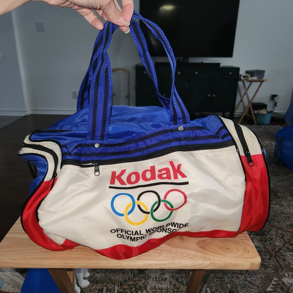 Kodak OFFICIAL 1984 WORLDWIDE OLYMPIC SPONSOR Vintage Olympic Ad Merch Bag USA